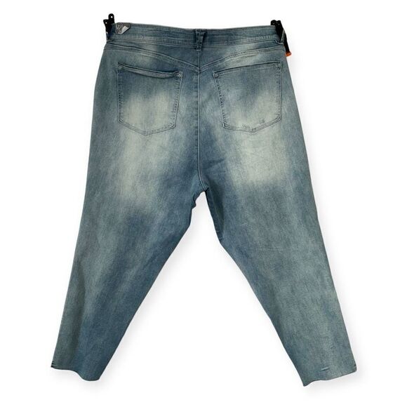 WIT & WISDOM 'Ab'Solution Raw Hem Skimmer Jean in Blue Size 24W NEW - Picture 5 of 11